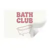 Retro - Bad - Roze Muursticker klein -3d