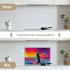 Ijsschots - Pinguïn - Abstract - Lucht keuken achterwand spatscherm klein -voor_na_NL
