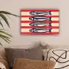 Sardines - Rood en beige strepen canvas 2cm klein -sfeer1