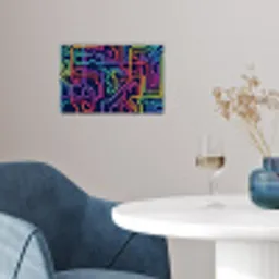 Retro - Abstract - Neon poster papier klein -sfeer3