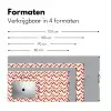 Strepen - Rood - Wit - Patroon Muismat XXL klein 681 -sfeer5