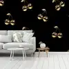 Patroon - Kersen - Goud - Chrome fotobehang vinyl groot -woonkamer