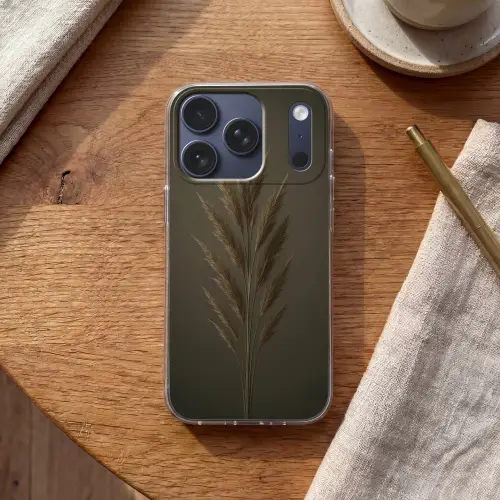 Tak - Pluimgras - Donkerbruin Telefoonhoesje iPhone 17 Pro klein -sfeer1