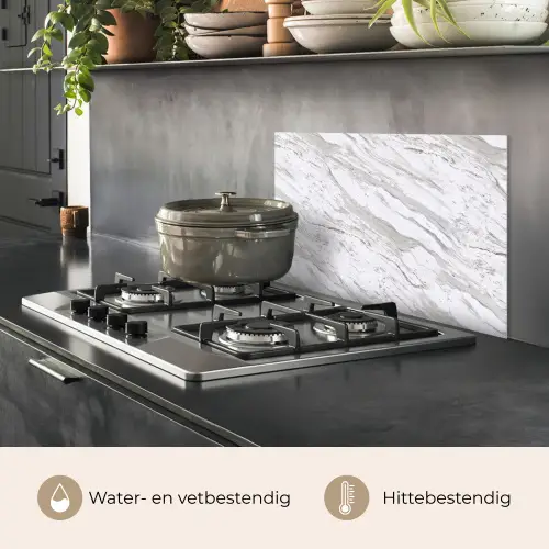 Marmer - Wit - Grijsgroen keuken achterwand spatscherm klein 900 -usp_NL