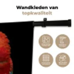 Ara - Portret - Rood Wandkleed katoen klein -sfeer2