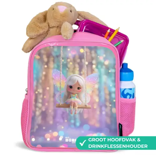 Fee - Elf - Regenboog Kinderrugzak - Roze middel -inhoud_NL