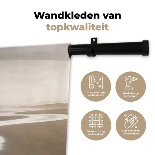 Kustlijn - Strand - Oceaan Wandkleed katoen klein -sfeer2