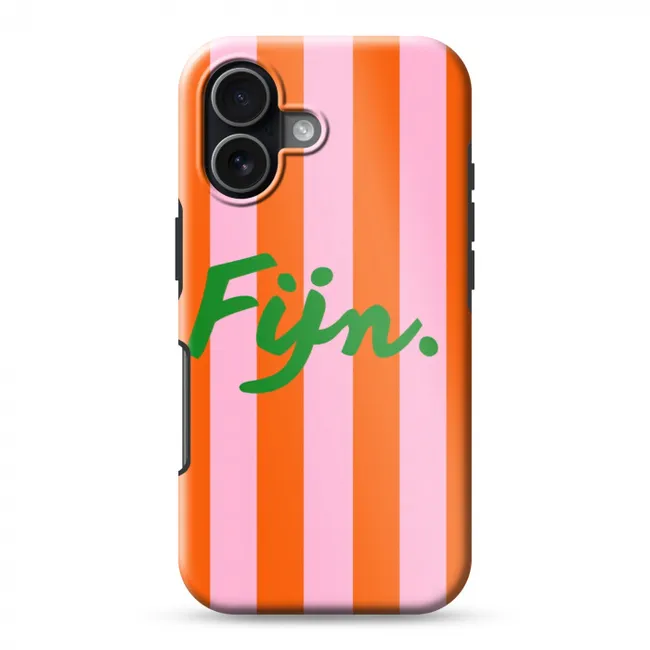 Telefoonhoesje Toughcase - Patroon - Oranje - Fijn - Strepen
