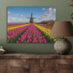 Tulpen - Holland - Molen - Kleurrijk PET vilt klein -sfeer2