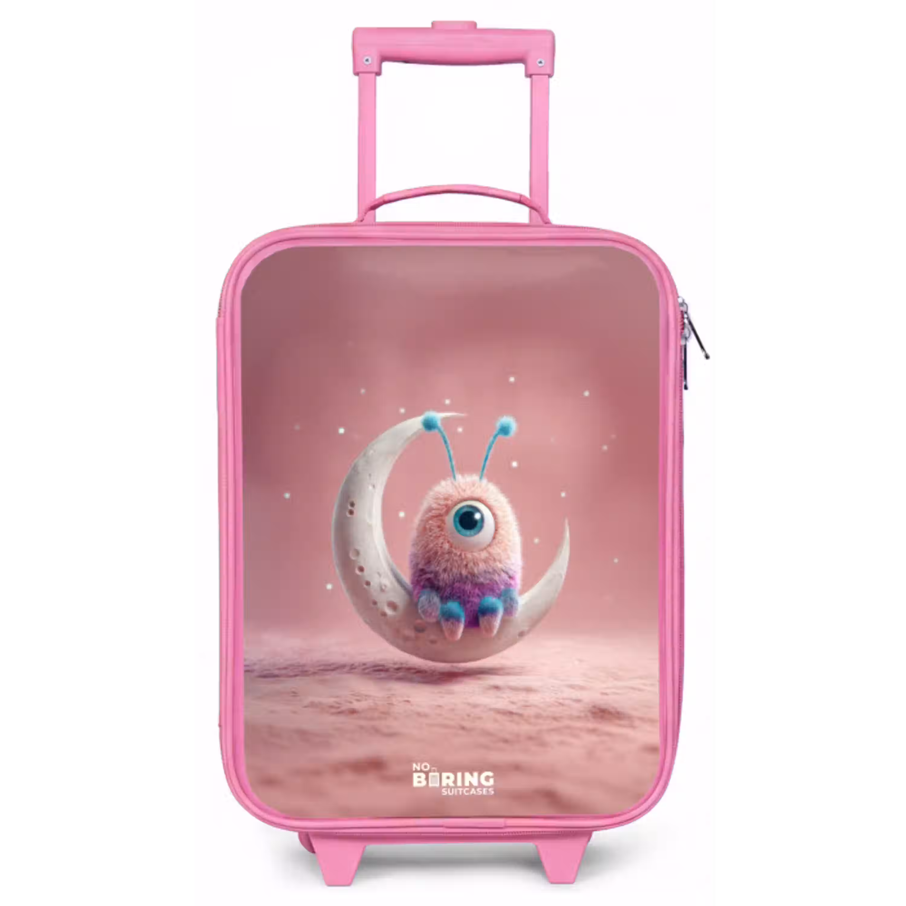 Maanwip met Pluizig Wezentje Kinderkoffer - Roze klein -zz3dotto