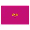 Smile - Stippen - Geel - Smiley - Roze Placemat vinyl groot -zzsfeer1_Kitchenyeah-website