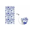 Bloemen - Blauw - Patroon - Wit fotobehang vinyl groot 64 -3d