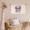 Bloemen - Bladeren - Vlinder - Kleurrijk Wandkleed katoen klein -wsfeer5_kind