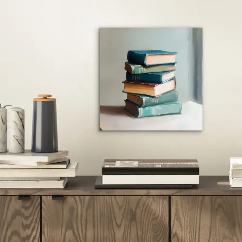 Stapel - Boeken - Groen - Daglicht aluminium wit klein -sfeer1