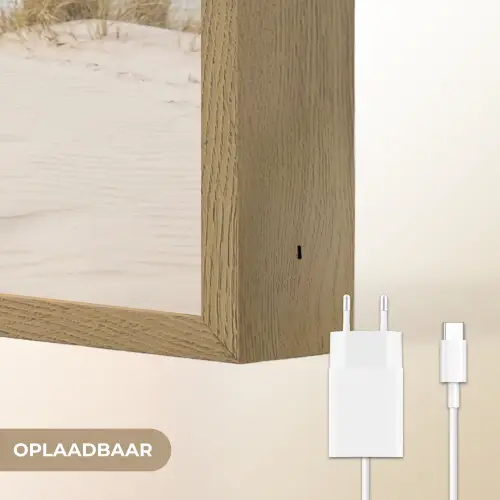 Wolken - Duinlandschap - Zand Light Box met batterij (Wandlamp) middel -USP_websiteoplaadbaarNL