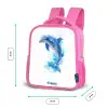 Springende blauwe dolfijn Kinderrugzak - Roze middel -productfoto_formaten