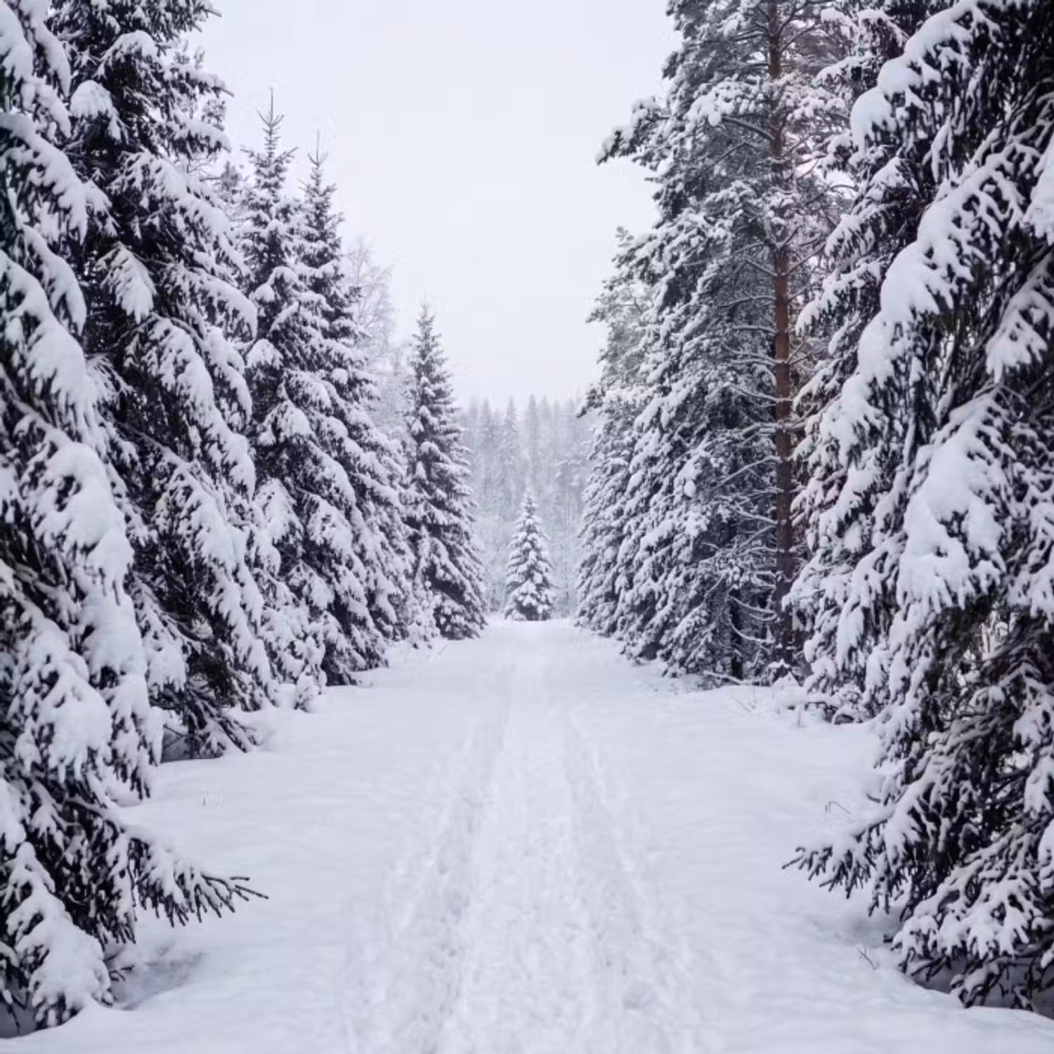 Tapete - Wald - Winter - Schnee - Weg - Natur