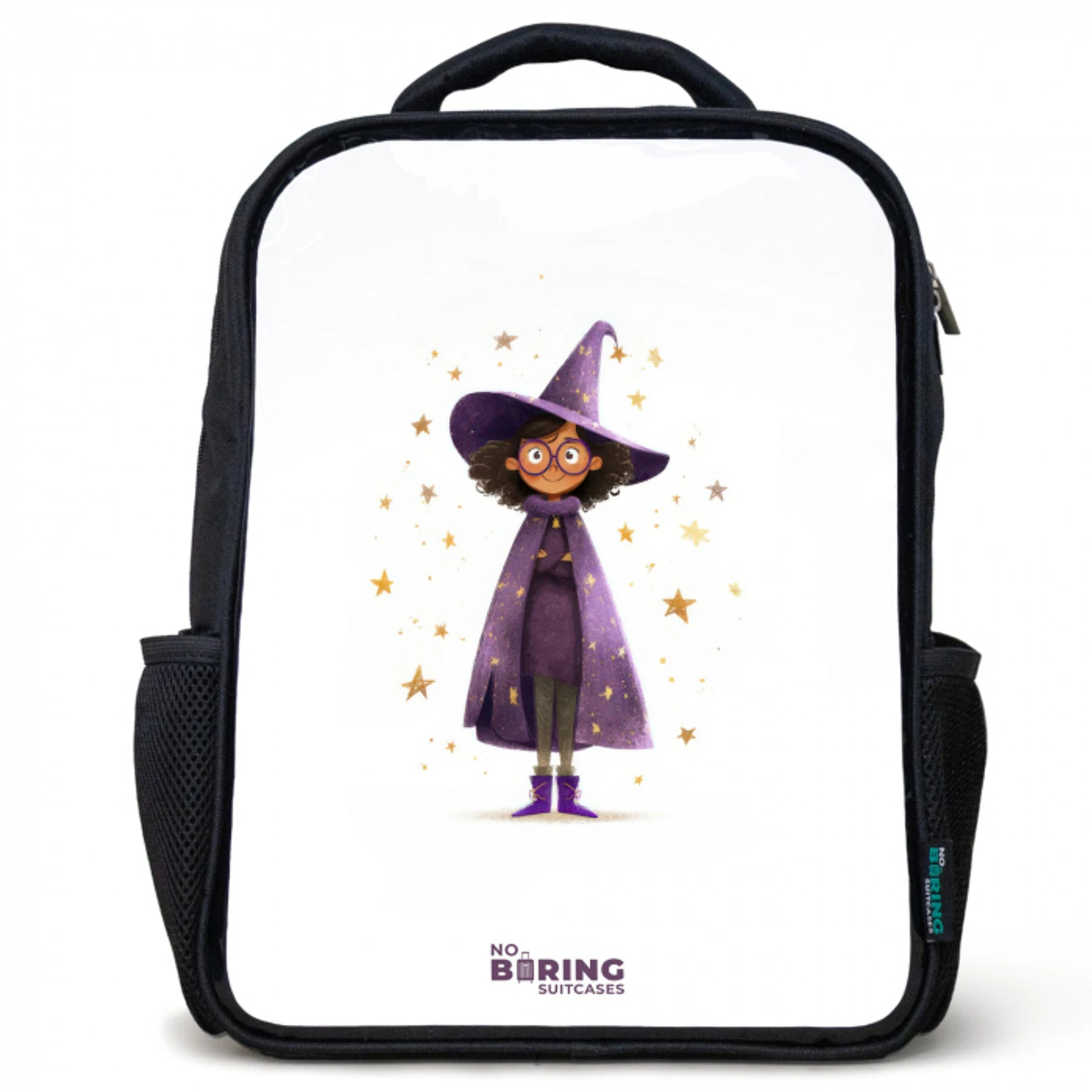 De paarse tovenaarsmantel Rugzak - Zwart middel -3d