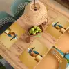 Ijsvogel - Pilaar - Koksmuts - Vogel Placemat vinyl groot -zzsfeer5_Kitchenyeah-website