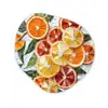 Schijfjes - Fruit - Oranje - Mozaïek Wandcirkel Organisch Aluminium middel -3d