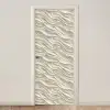 Golven - Wit - Minimalistisch deurposter klein 289 -3d_beige