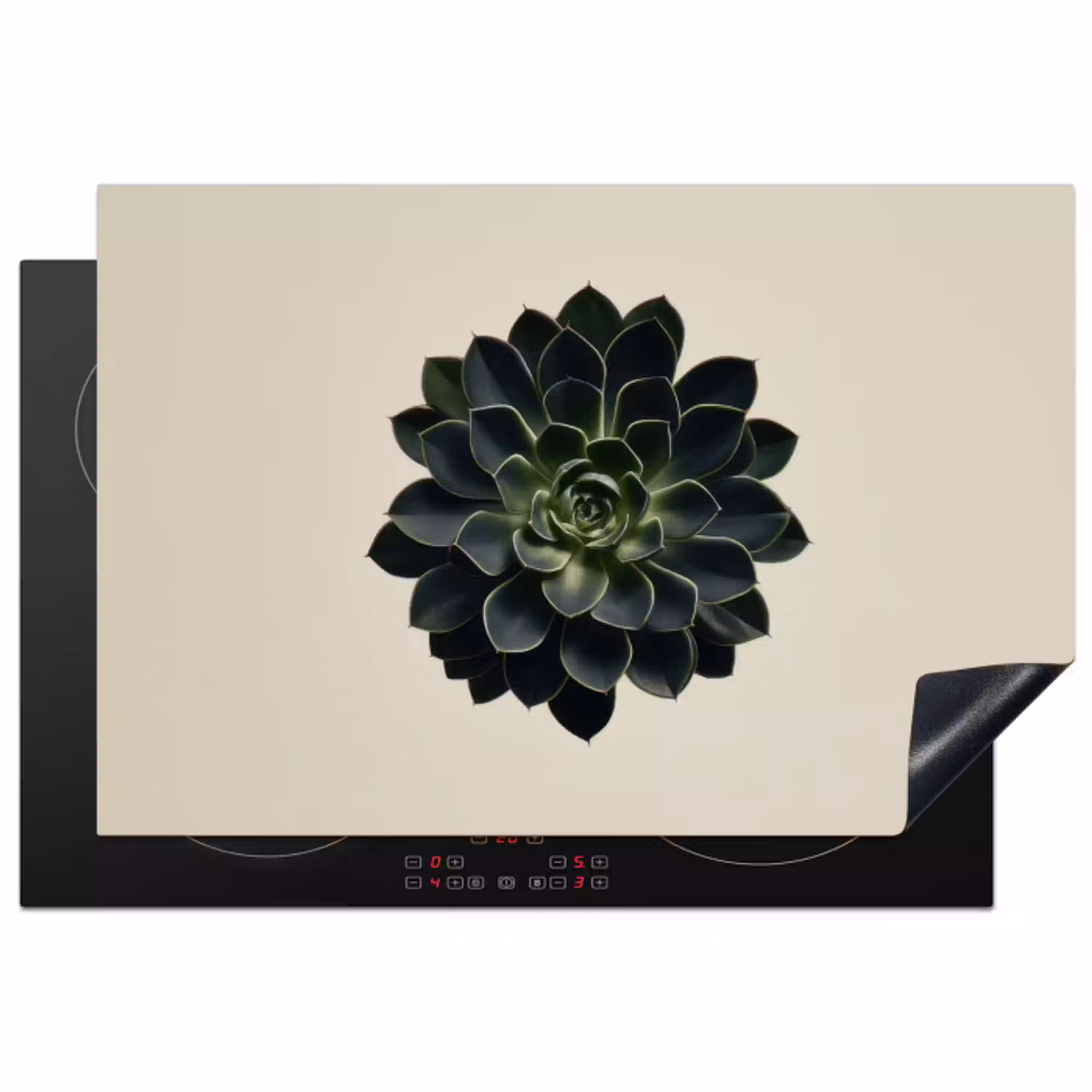 Rozet - Cirkelvormig - Donkergroen Inductie beschermer vinyl 3mm klein -3d