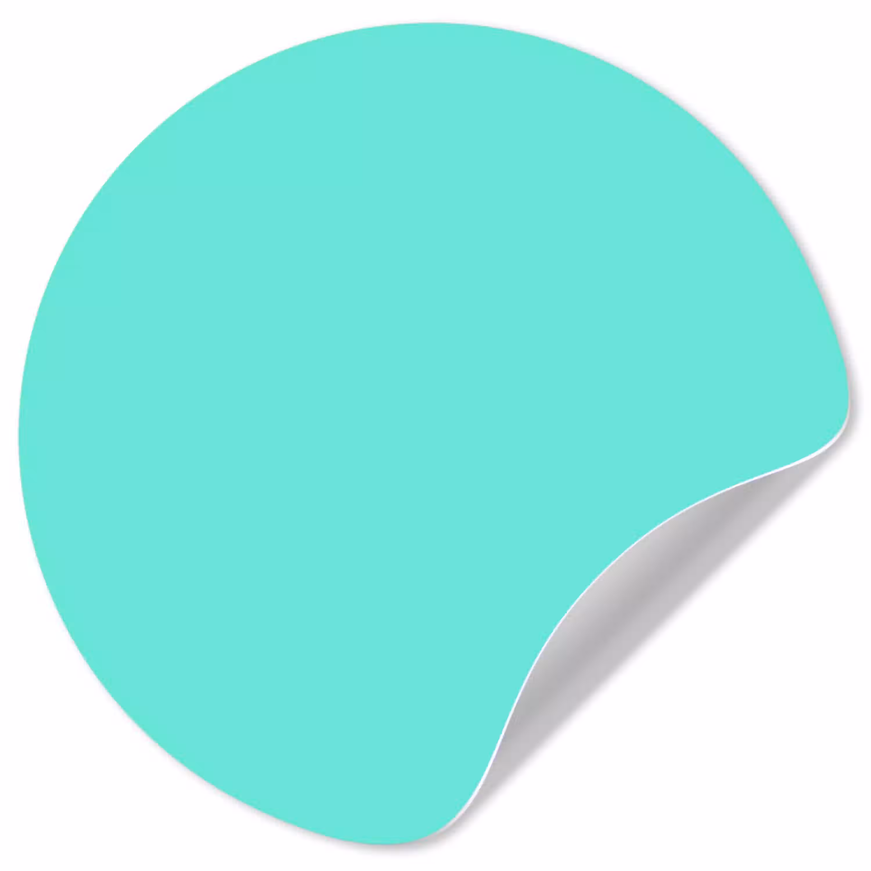 Electric - Cyan - Turkoois Wandcirkel behangsticker klein 186 -3d