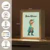 Cartoon - Dino - Oranje - Stekels Light Box met kabel (Kinderlampje) klein -USP_DE