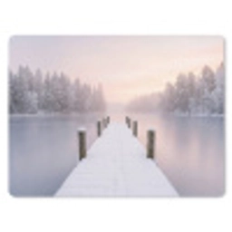 Steiger - Meer - Mist - Winter - Serene muismat rubber klein -3d