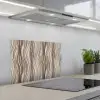 Golven - 3D - Crème keuken achterwand spatscherm klein 900 -3d_schuin