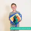 Dino - Triceratops  - Dier Kinderrugzak - Blauw middel -sfeer1_NL