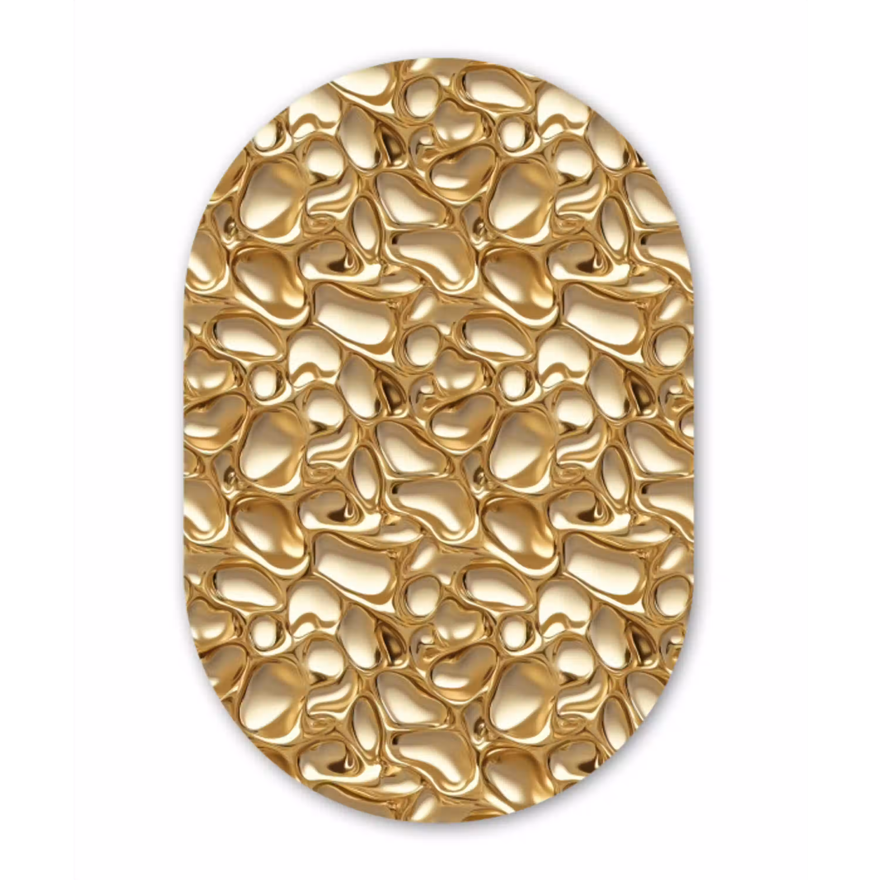 Abstract - Modern - Goud Wandcirkel Ovaal Aluminium middel 839 -3d