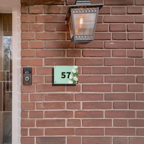 Witte tulpen - Traditioneel Naambord Rechthoek middel -sfeer7-rechthoek-S