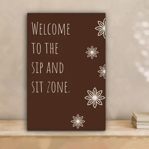 Bruin - Quote - Bloemen - Zomer canvas 2cm klein -sfeer1