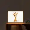 Giraf - Baby dier - Wilde dieren Light Box met batterij (Wandlamp kind) middel -sfeer1_kind