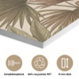 Tropisch - Vogels - Beige PET vilt klein -closeup_DE