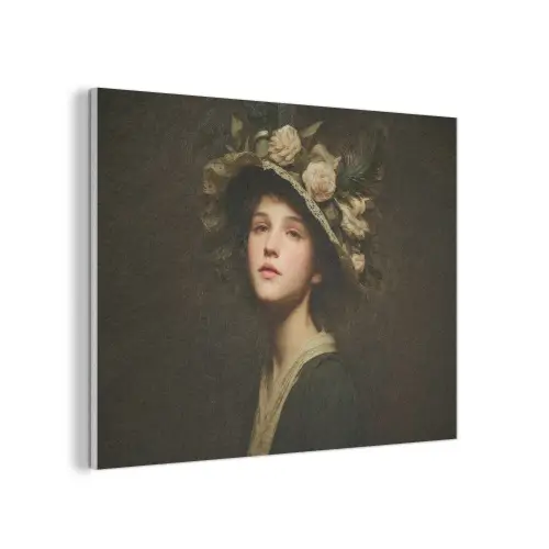 Bloemenhoed - Portret - Vrouw PET vilt klein -3d