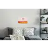 Heuvels - Oranje - Zon - Abstract Muursticker klein -slaapkamer