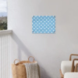 Polka - Dots - Blauw tuinposter los doek klein 239 -sfeer8