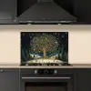 Feestboom - Winterhemel - Kleurrijk keuken achterwand spatscherm klein -sfeer1