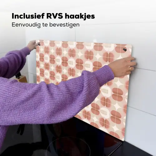 Retro - Klassiek - Roze Inductie beschemer met haakjes klein 777 -ky-ophangen-nl