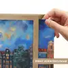 Grachten Amsterdam - Huizen - Stad - Kleurrijk Light Box met batterij (Wandlamp) middel -USP_websiteprintNL