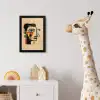 Geometrisch - Felle kleuren - Kubistische stijl fotolijst zwart zonder passe partout klein -usfeer4_kinderkamer