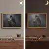 Portret - Paard - Zwart Light Box met batterij (Wandlamp) middel -sfeer3