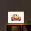 Raceauto - Oranje - Jongens - Kinderen - Auto Light Box met batterij (Wandlamp kind) middel -sfeer1_kind