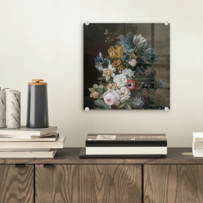 Stilleven met bloemen - Schilderij van Eelke Jelles Eelkema plexiglas 5mm klein -sfeer1