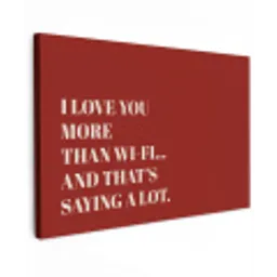 Rood - Quote - Liefde Tuinposter op houten frame 2 cm dik klein -3d