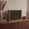 Goud - Zwart - Lijnen Light Box met batterij (Wandlamp) middel 907 -sfeer2