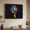 Graffiti - Sport - Tennis - Raket - Bal Textielframe zwart klein -sfeer3
