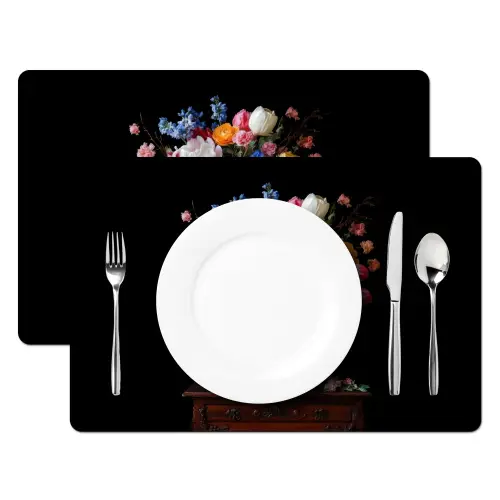 Rozen - Bloemen - Vaas - Boeket Placemat vinyl groot -zzsfeer2_Kitchenyeah-website